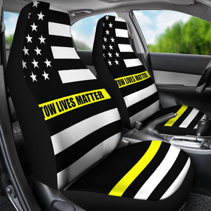 Tow Lives Matter Thin Yellow Line Car Seat Covers