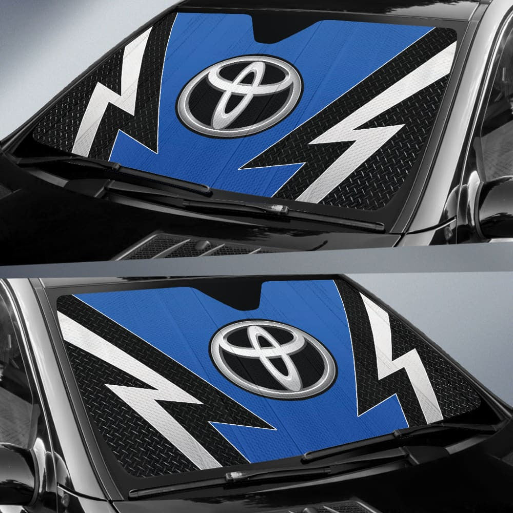 Blue And Black Toyota Amazing Style Car Auto Sun Shades Custom