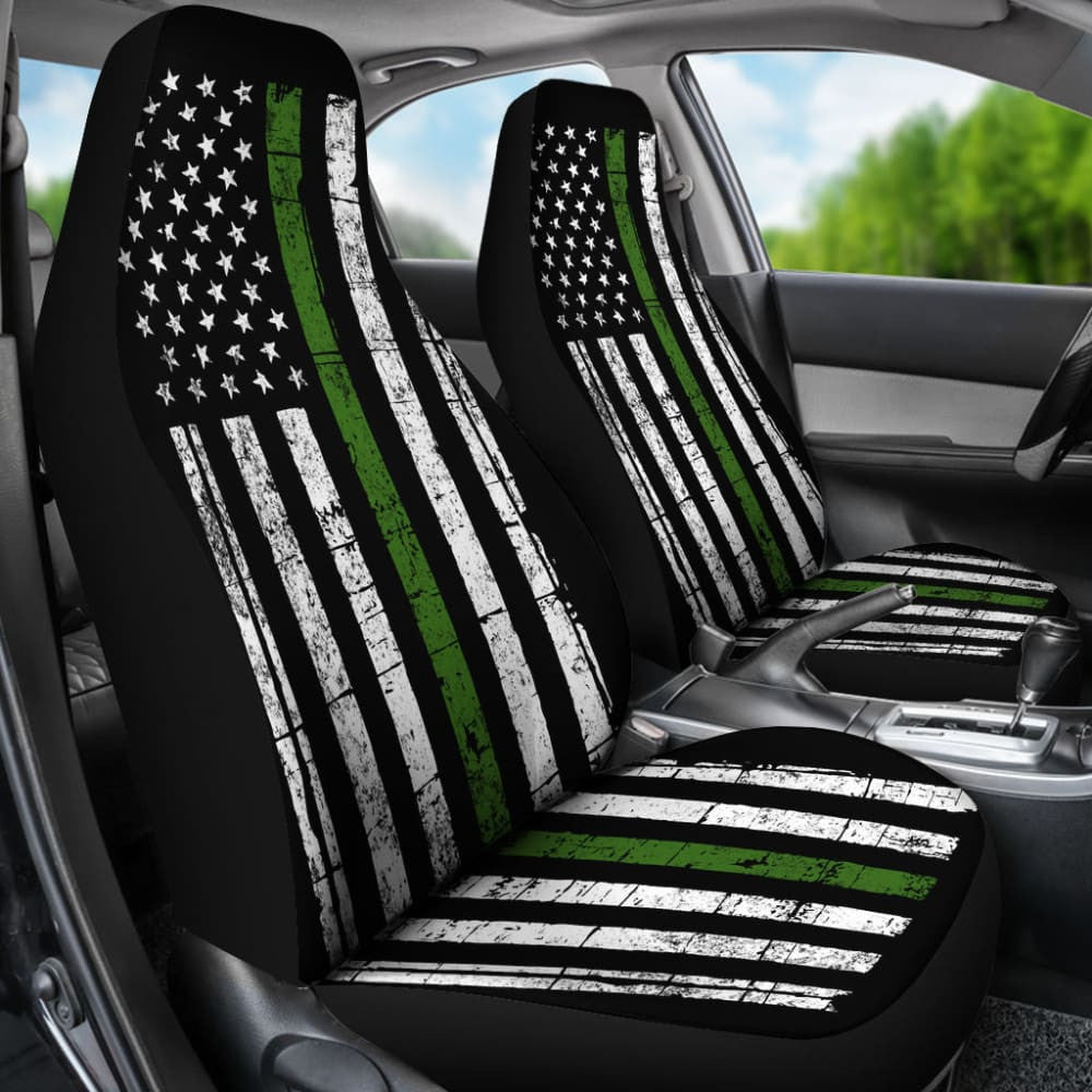 Thin Green Line Custom Car Accessories Car Seat Covers