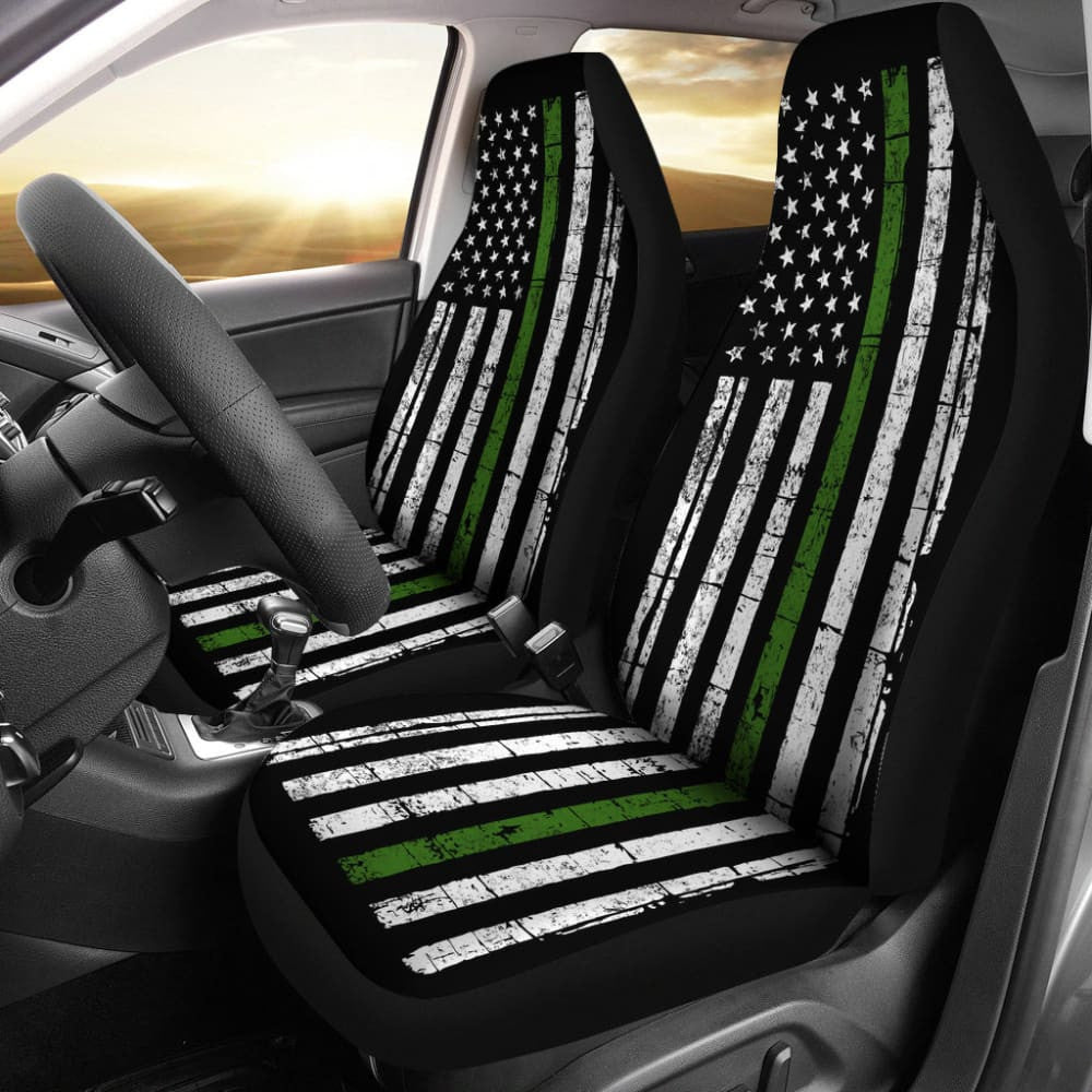 Thin Green Line Custom Car Accessories Car Seat Covers