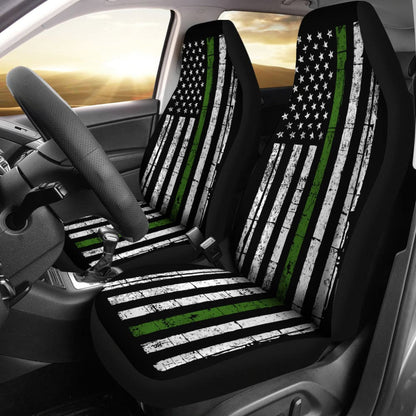 Thin Green Line Custom Car Accessories Car Seat Covers
