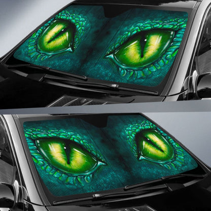 Green Dragon Eyes Car Auto Sun Shades