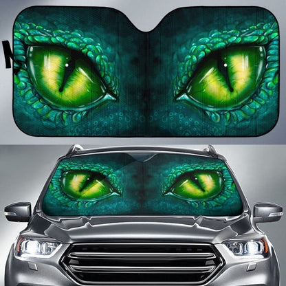 Green Dragon Eyes Car Auto Sun Shades