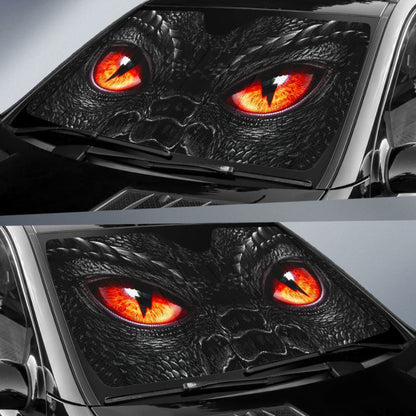 Red Dragon Eyes Car Auto Sun Shades Custom