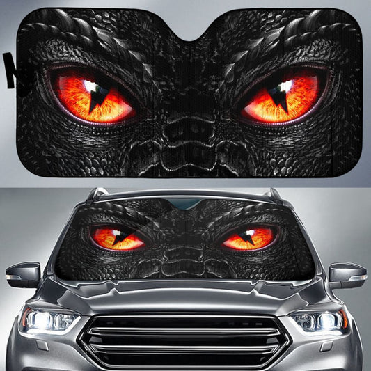 Red Dragon Eyes Car Auto Sun Shades Custom