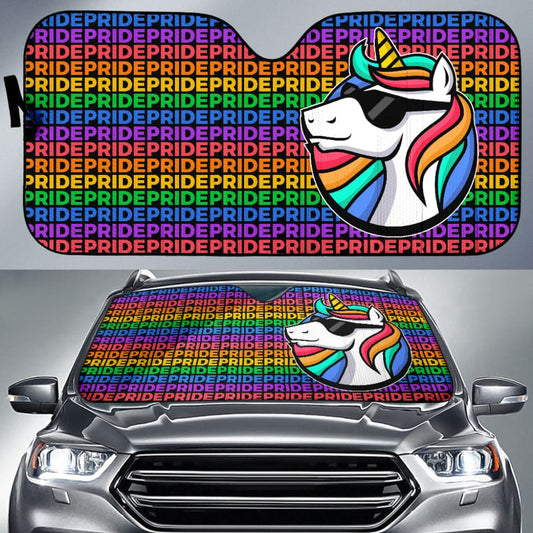 Amazing Pride LGBT Unicorn Car Auto Sun Shades