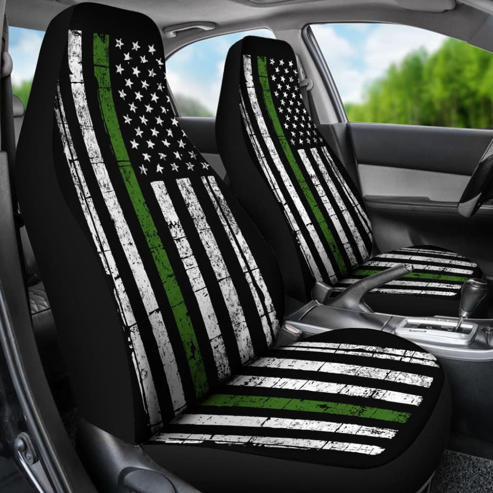 Thin Green Line Custom Car Accessories Car Seat Covers