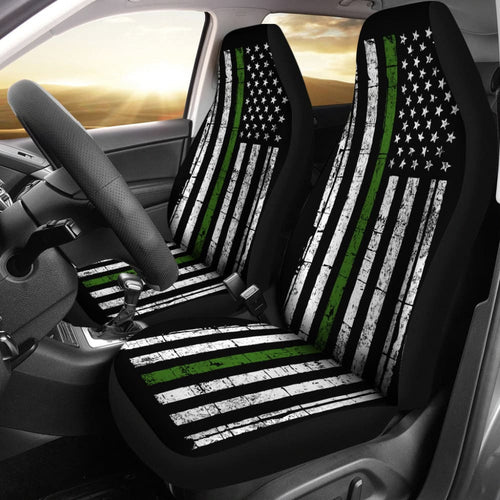 Thin Green Line Custom Car Accessories Car Seat Covers
