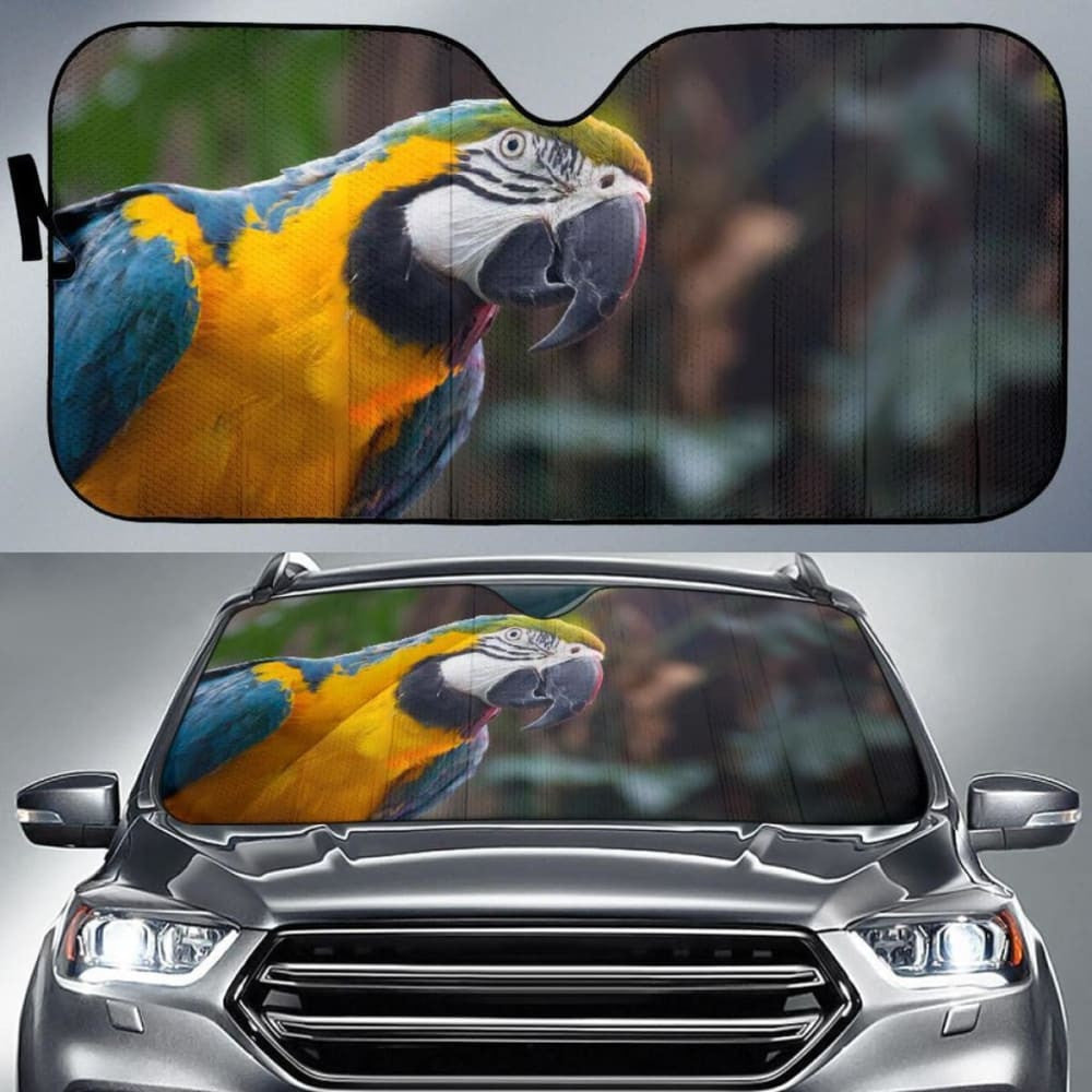 South American Parrot Blue And Yellow Macaw Car Sun Shade