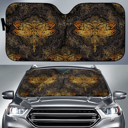 Mandala Dragonfly Print Car Auto Sun Shades