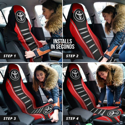 Red Toyota Amazing Style Car Seat Covers Custom
