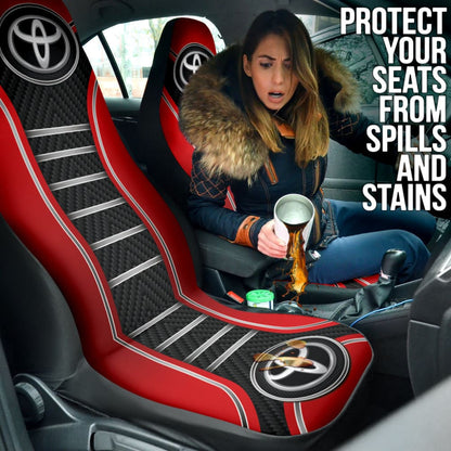 Red Toyota Amazing Style Car Seat Covers Custom