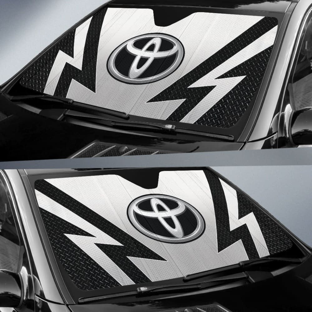 White And Black Toyota Amazing Style Car Auto Sun Shades Custom