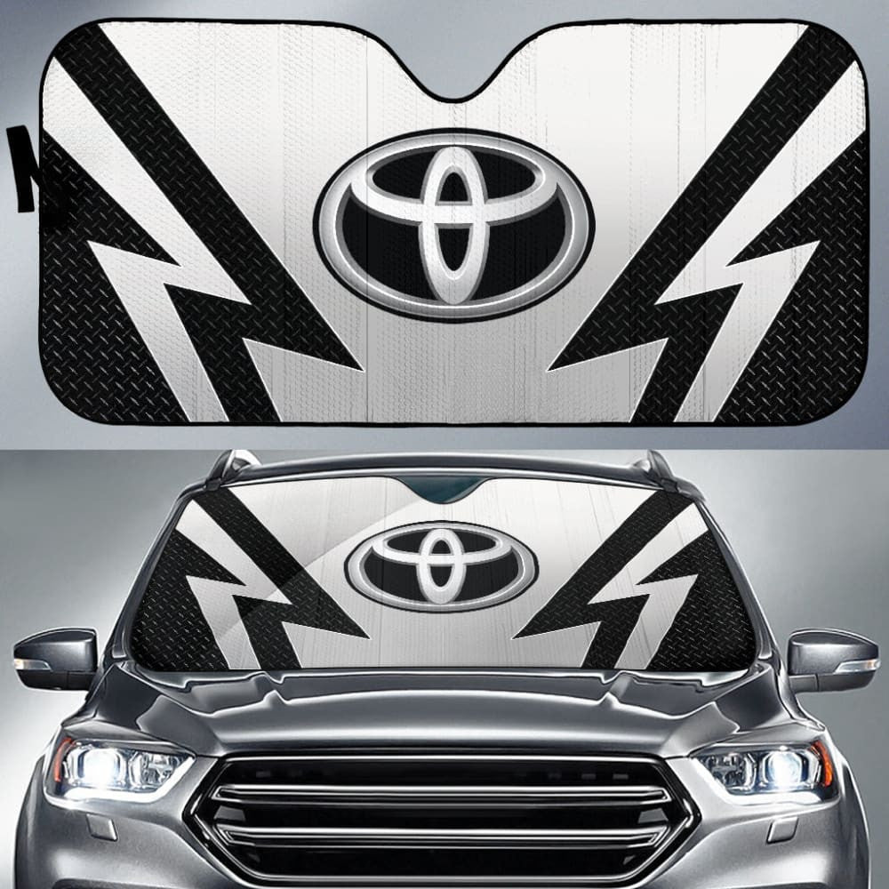 White And Black Toyota Amazing Style Car Auto Sun Shades Custom