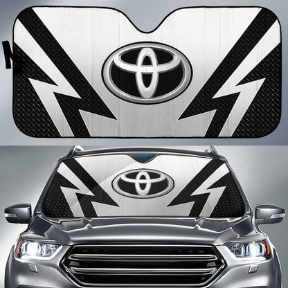 White And Black Toyota Amazing Style Car Auto Sun Shades Custom