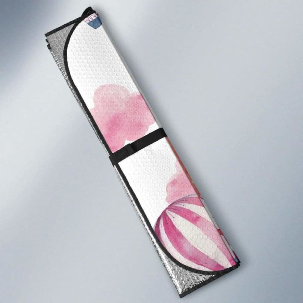 Watercolor Air Balloon Cloud Pattern Car Auto Sun Shades