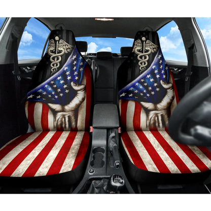 Amazing Patriot Nurse American Flag Car Seat Covers