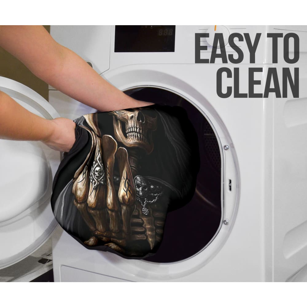 Black Themed Gothic Skull Grim Reaper Car Seat Covers