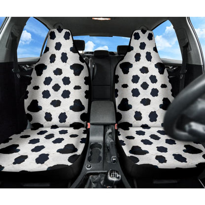 Amazing Best Gift Black And Blue Cowhide Print Car Seat Covers