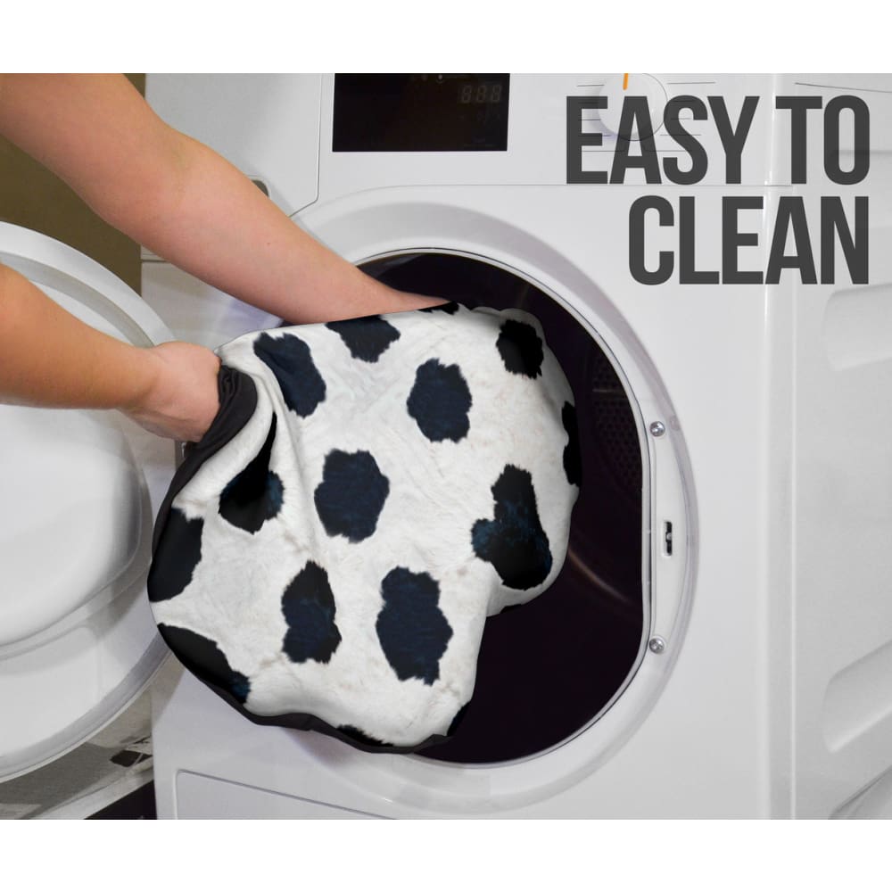 Amazing Best Gift Black And Blue Cowhide Print Car Seat Covers