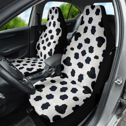 Amazing Best Gift Black And Blue Cowhide Print Car Seat Covers