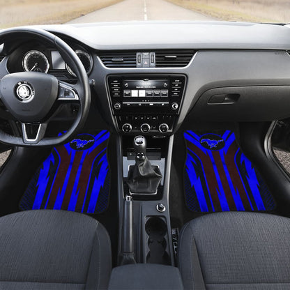 Blue Mustang Car Floor Mats