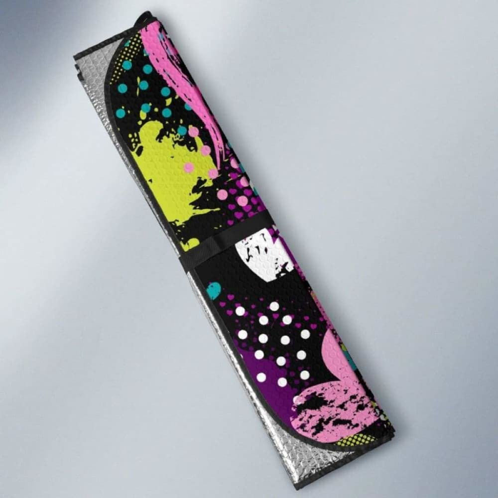 Heart Dot Wave Star Creative Design Pattern Car Auto Sun Shades