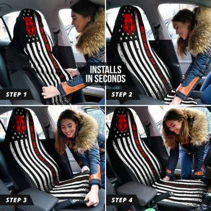 Nurse Custom American Flag Car Accessories Car Seat Covers