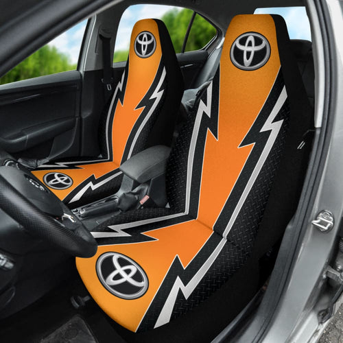 Orange And Black Toyota Amazing Style Car Seat Covers Custom