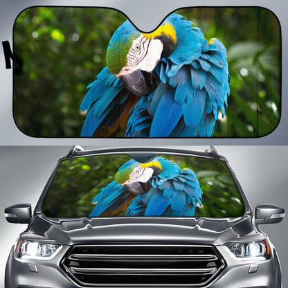 Blue And Yellow Macaw South American Parrot Car Sun Shade