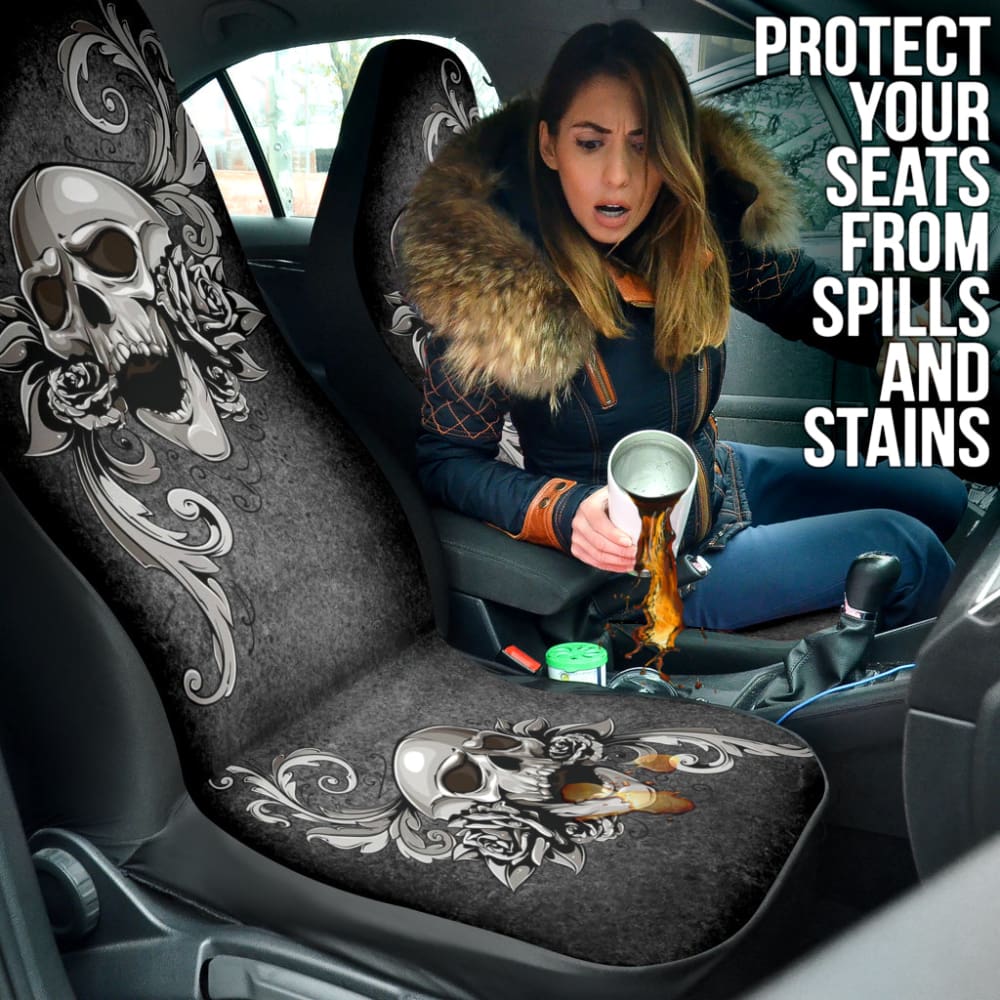 Amazing Gift Ideas Floral Skull Car Seat Covers Custom