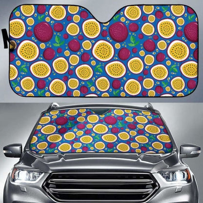 Passion Fruit Blue Background Car Auto Sun Shades