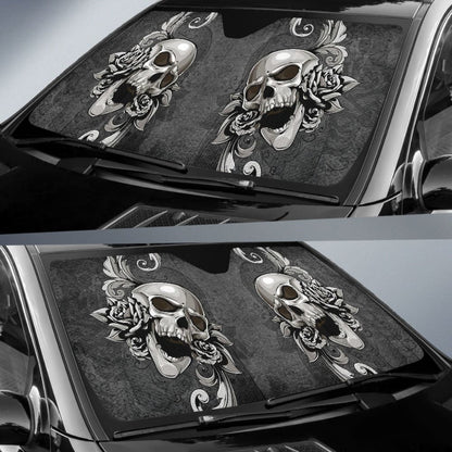 Amazing Gift Ideas Floral Skull Car Auto Sun Shades