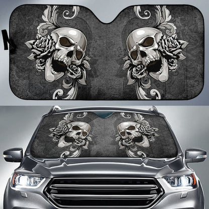 Amazing Gift Ideas Floral Skull Car Auto Sun Shades