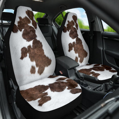 Amazing Best Gift Brown Cowhide Print Car Seat Covers Custom
