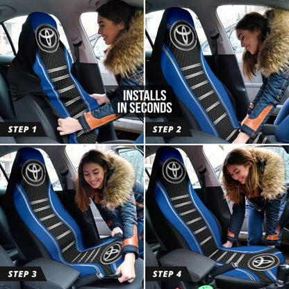 Blue Toyota Amazing Style Car Seat Covers Custom