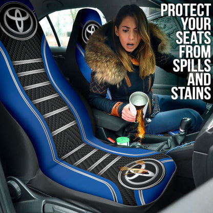 Blue Toyota Amazing Style Car Seat Covers Custom