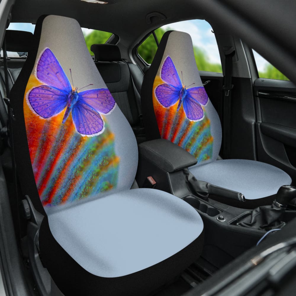 Blue Butterfly Macro Car Seat Covers