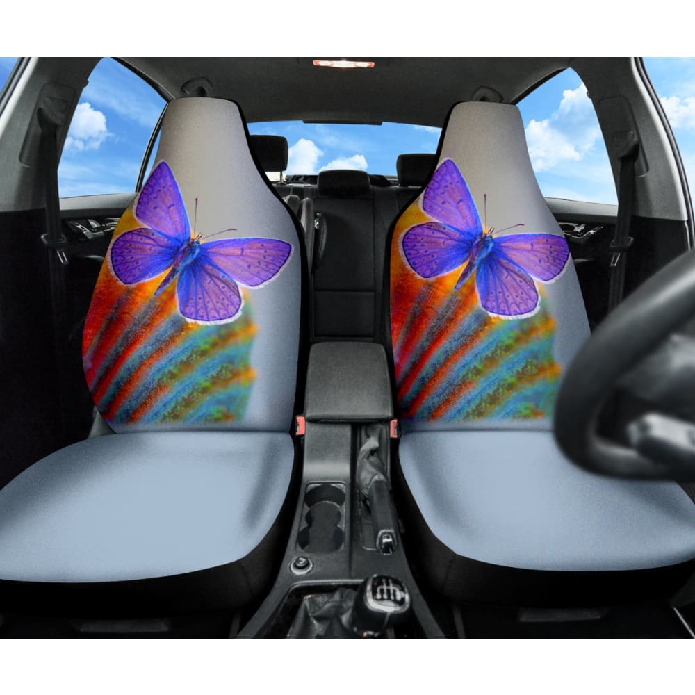 Blue Butterfly Macro Car Seat Covers