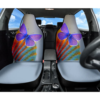 Blue Butterfly Macro Car Seat Covers