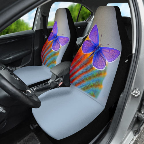 Blue Butterfly Macro Car Seat Covers