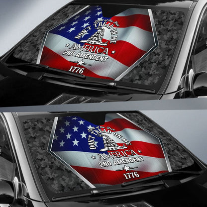 Gadsden Flag Don'T Tread On Me (Nd Amendment) Car Auto Sun Shades