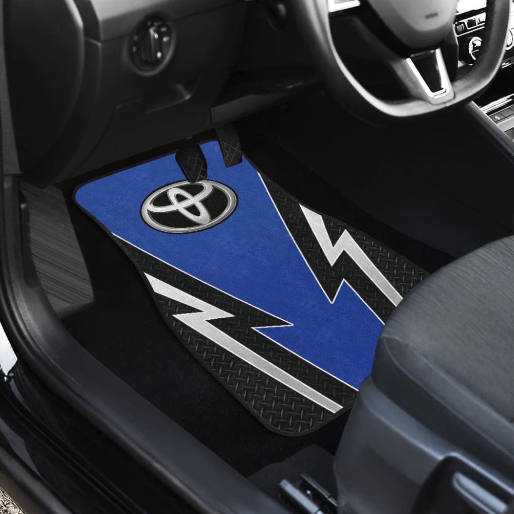 Blue And Black Toyota Amazing Style Car Floor Mats Custom