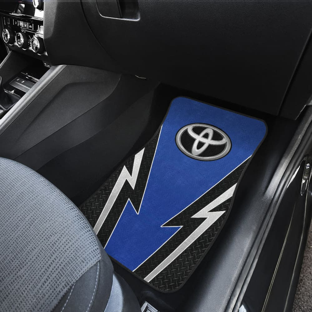 Blue And Black Toyota Amazing Style Car Floor Mats Custom