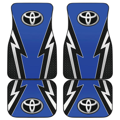 Blue And Black Toyota Amazing Style Car Floor Mats Custom