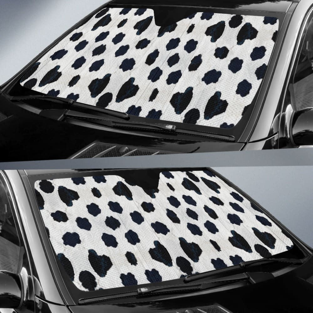 Amazing Best Gift Black And Blue Cowhide Print Car Auto Sun Shades