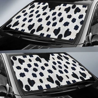 Amazing Best Gift Black And Blue Cowhide Print Car Auto Sun Shades