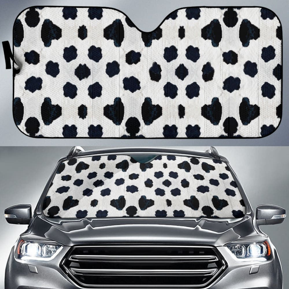 Amazing Best Gift Black And Blue Cowhide Print Car Auto Sun Shades