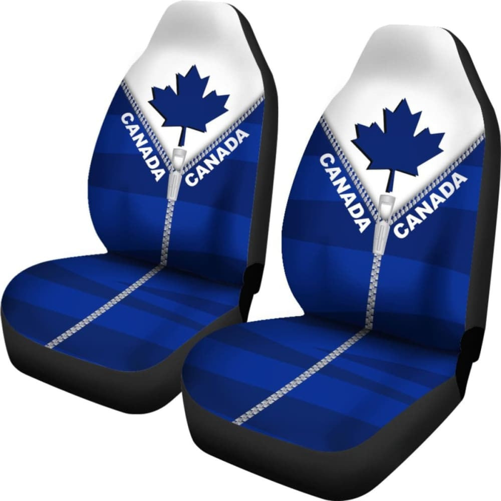 Canada In Me Blue Car Seat Covers Zipper Style