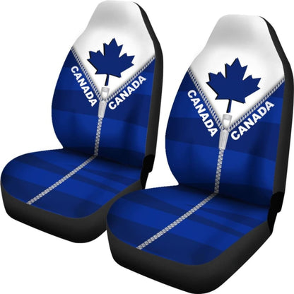 Canada In Me Blue Car Seat Covers Zipper Style